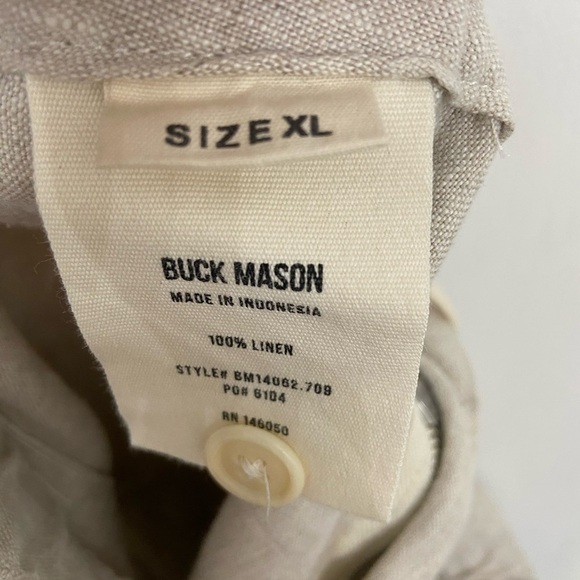 Buck Mason Linen Shorts Tan Size XL - Picture 6 of 6